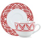 Aparelho De Jantar Helena 42 Peças - Schmidt - Branco / Verme