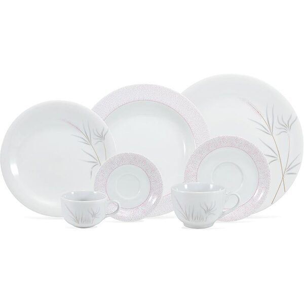 Aparelho De Jantar Isabela 42 Peças - Schmidt - Branco