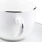 Aparelho De Jantar Porcelana Legacy Filete Prata - 42 Peças