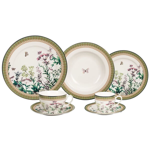 Aparelho De Jantar Porcelana L'hermitage - Jardim (42 Peças)