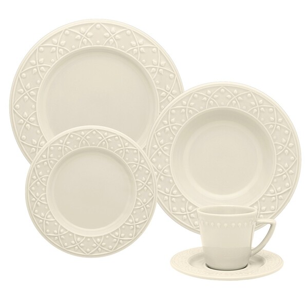 Aparelho De Jantar Serena Cream Off  White 20 Peçoas - Oxford