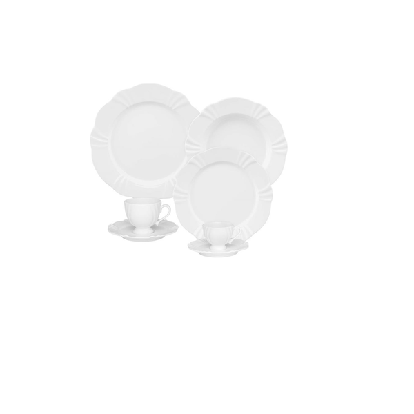 Aparelho De Jantar Soleil - White - 42 Peças - Oxford