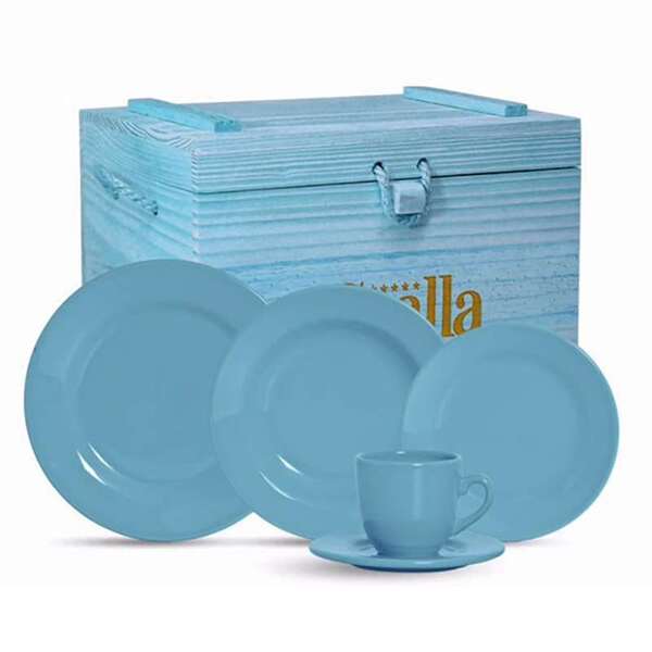 Aparelho De Jantar Standard 20 Peças - Scalla - Azul Turquesa