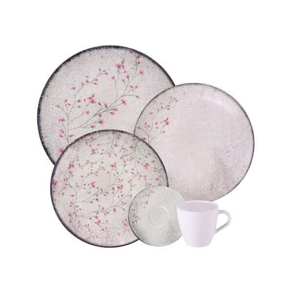 Aparelho De Jantar Tramontina Floralis Em Porcelana Decorada