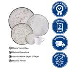 Aparelho De Jantar Tramontina Floralis Em Porcelana Decorada