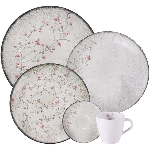 Aparelho De Jantar Tramontina Floralis Em Porcelana Decorada