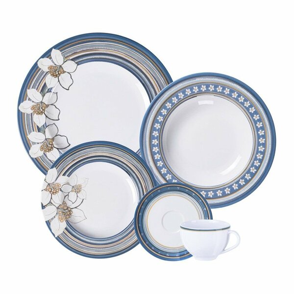 Aparelho De Jantar Tramontina Nix 20 Peças Em Porcelana Decor