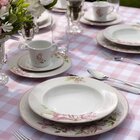 Aparelho De Jantar Tramontina Poème 30 Peças Em Porcelana Dec