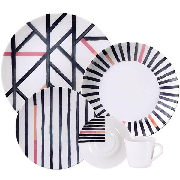 Aparelho De Jantar Tramontina Street Em Porcelana Decorada 20