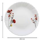 Aparelho De Jantar Vidro Branco 16 Peças Completo Chris Red