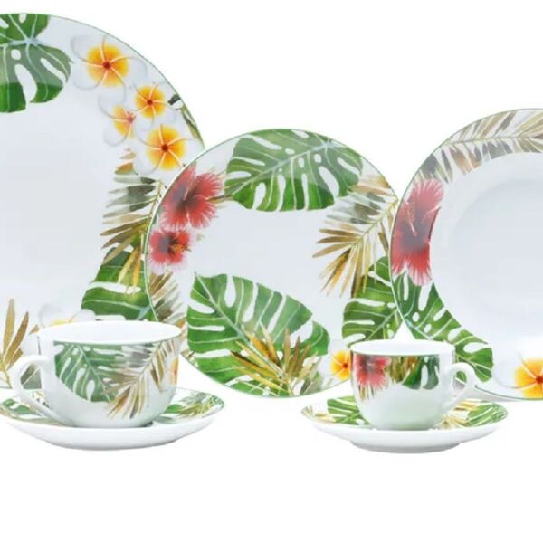 Aparelho Jantar 30pcs Chá Porcelana Super White Amazon Lyor