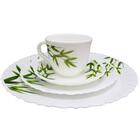 Aparelho Jogo De Jantar Vidro Branco Com 16 Peças Bomboo