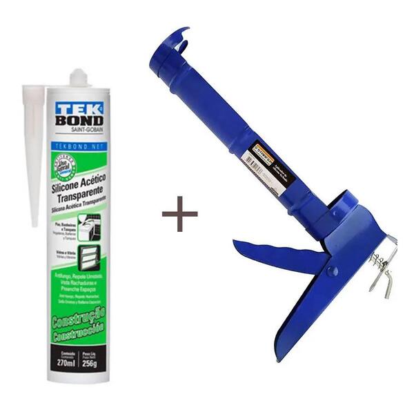 Aplicador De Silicone Fechado e Silicone Acético Veda Pia Inc