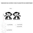 Aplique De Espelho Decorativo Acrílico Macaquinho 49x23 38206