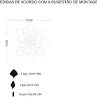 Aplique De Espelho Decorativo Acrílico Mandala 70x70cm 38197