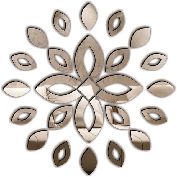 Aplique De Espelho Decorativo Acrílico Mandala 76x76 Cm 38199