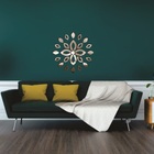 Aplique De Espelho Decorativo Acrílico Mandala 76x76 Cm 38199