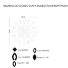 Aplique De Espelho Decorativo Acrílico Mandala 76x76 Cm 38199