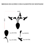 Aplique De Espelho Decorativo Acrílico Vaso 66x60cm 38203 Pra