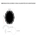 Aplique De Espelho Decorativo Acrílico Veneziano 34x47cm 3821