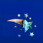 Aplique De Espelho Decorativo Cometa 39x32cm 9 Pçs 38138 Prata