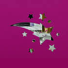 Aplique De Espelho Decorativo Cometa 39x32cm 9 Pçs 38138 Prata