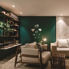 Aplique De Espelho Decorativo Corações 45x59cm 8 Pçs 38134 Pr