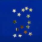 Aplique De Espelho Decorativo Estrelas 54x82cm 15 Pçs 38139 P