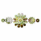 Aplique De Espelho Decorativo Flores 28x76cm 41 Pçs 38131 Pra