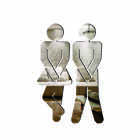 Aplique De Espelho Decorativo Masc Fem 18x12cm 2 Pçs 38143 Pr