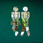 Aplique De Espelho Decorativo Masc Fem 18x12cm 2 Pçs 38143 Pr