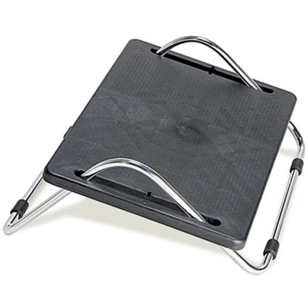 Apóia Pé Cromado Para Escritóro Linha Apóia Pé Preto