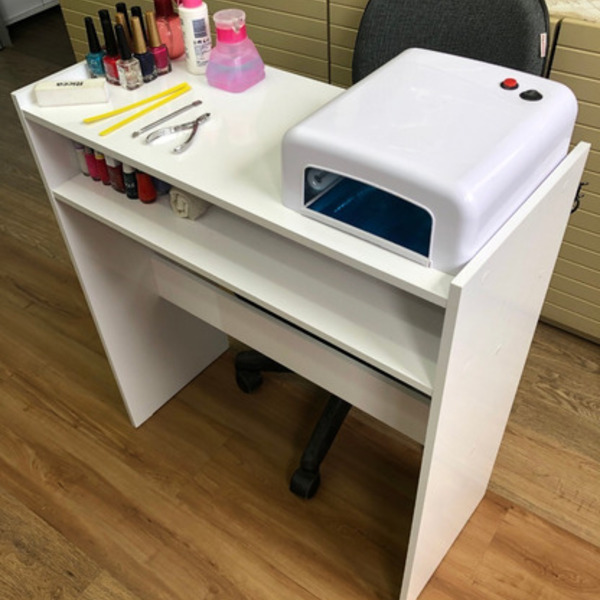 Apoio De Manicure Prateleira De Esmaltes Branco Multiuso