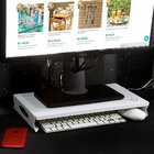 Apoio De Monitor De Mesa Em 5 Cm - Aço - Branco