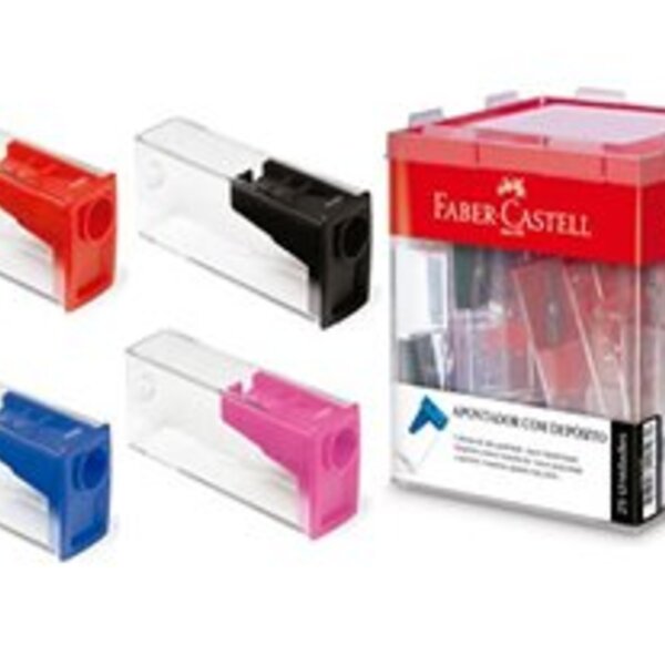 Apontador Escolar Faber-castell Retangular Com Depósito Caixa