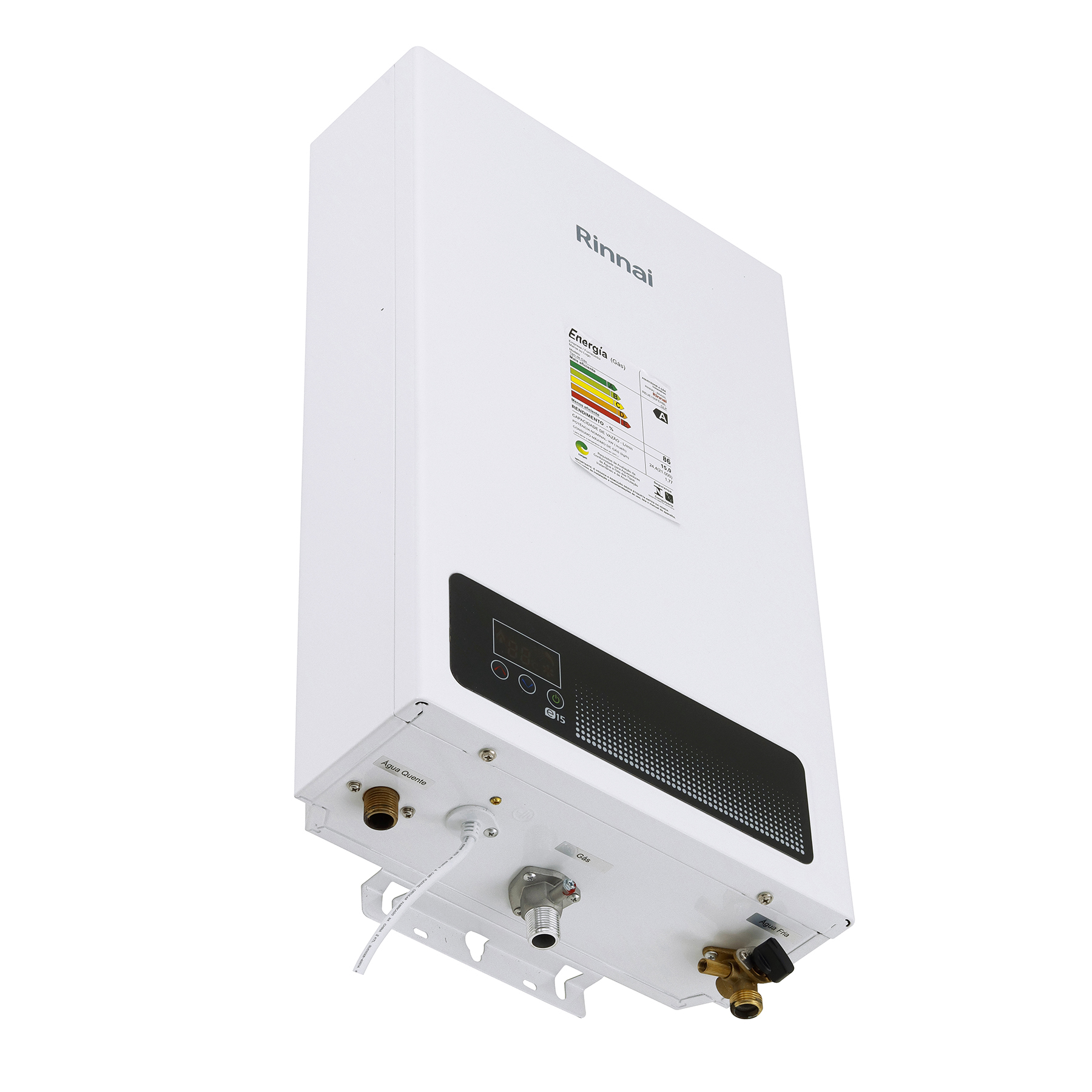 Aquecedor de Água a Gás Rinnai 15L/min GLP Branco Digital E15