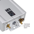 Aquecedor de Água a Gás 21L/min GLP Prata Digital Wi-Fi E21 Bivolt Rinnai