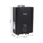 Aquecedor de Água a Gás 21L/min GN Preto Digital Wi-Fi E21 Bivolt Rinnai
