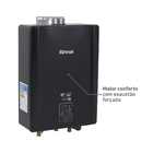 Aquecedor de Água a Gás 21L/min GN Preto Digital Wi-Fi E21 Bivolt Rinnai