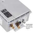 Aquecedor de Água a Gás 32,5L/min GLP Prata Digital Wi-Fi E33 Bivolt Rinnai
