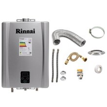 Aquecedor A Gás Glp Rinnai Reu E17 Prata+kit De Instalação