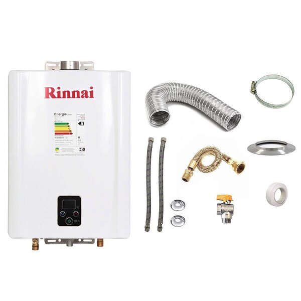 Aquecedor A Gás Glp Rinnai Reu E21 Branco+kit De Instalação