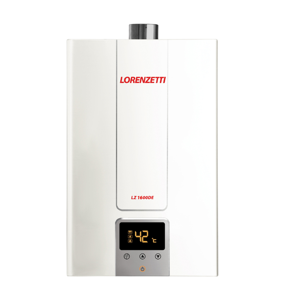 Aquecedor a Gás Lorenzetti 15L/min GLP Display Digital Branco LZ 1600DE GLP