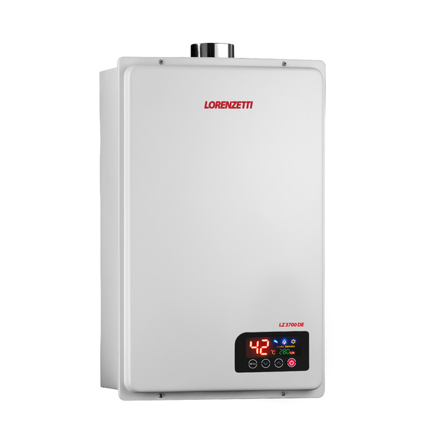 Aquecedor a Gás Lorenzetti 37L/min GLP Display Digital Branco LZ 3700DE GLP