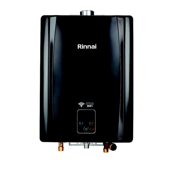 Aquecedor De Agua A Gás Eletrônico 21l E21 Rinnai Glp Preto