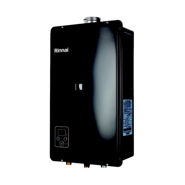 Aquecedor De Agua A Gás Eletrônico 33l E33 Rinnai Gn Preto B