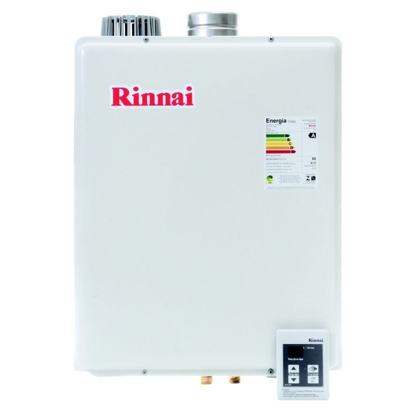 Aquecedor De Agua A Gás Eletrônico 42l E42 Rinnai Glp Branco