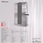 Aquecedor De Água A Gás Komeco 21 Litros KO 21DI Digital Para