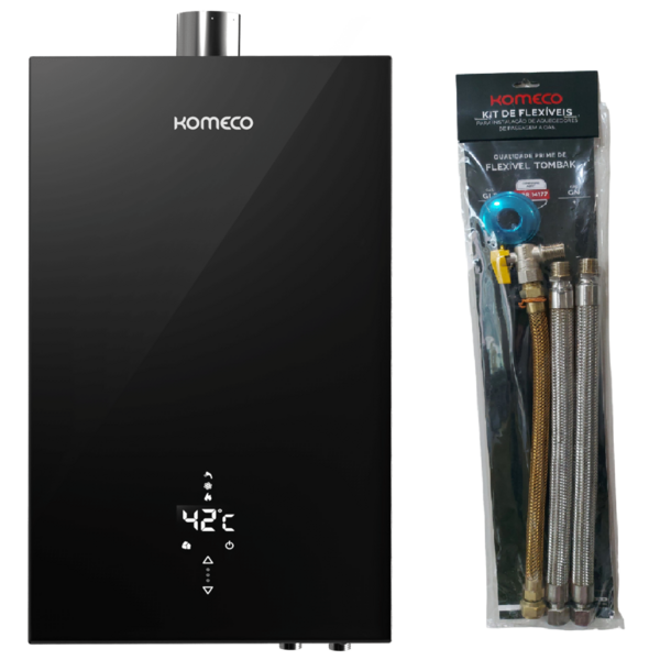 Aquecedor De Água A Gás Komeco Ko 21bk Decor Gás Glp Com Kit