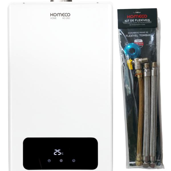 Aquecedor De Água A Gás Komeco Ko 26 D Home Branco Digital Bi